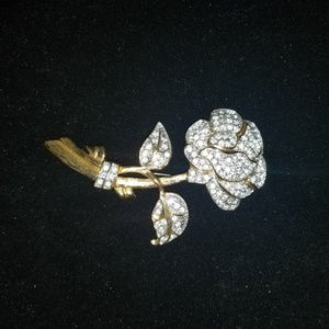 Nolan Miller Sparkling Rose Pin